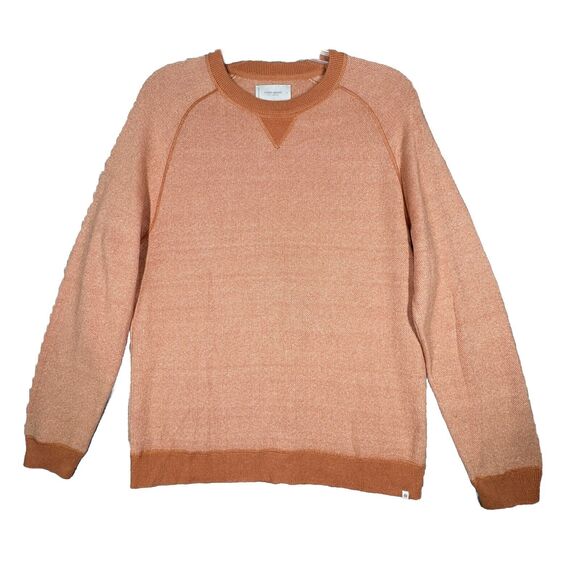 Lucky Brand Sweater Mens Large‎ Orange Neutral Minimalist Preppy Classic Career - Picture 1 of 6